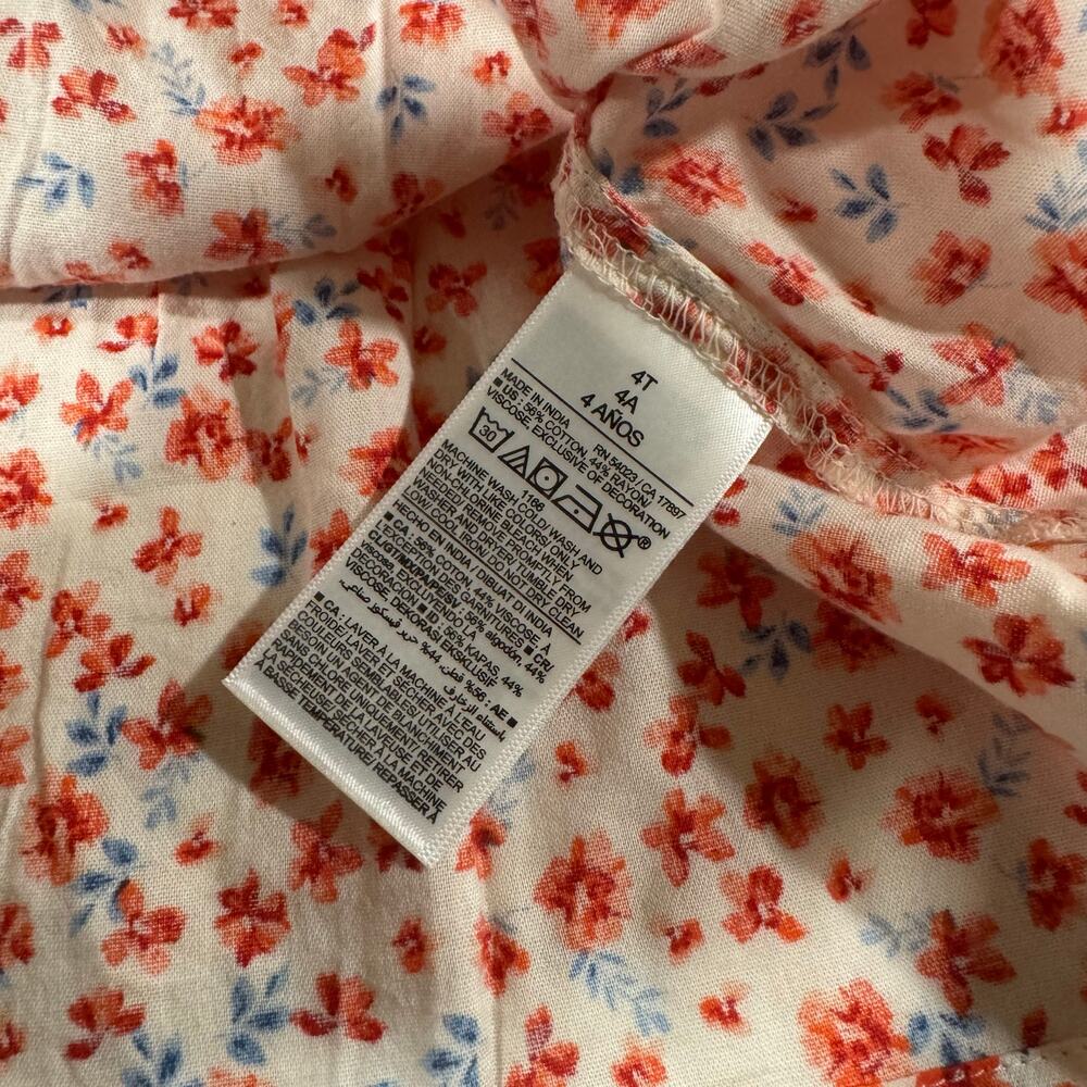 Old Navy Toddler Girl 4T Floral Sleeveless Blouse - Picture 4 of 5